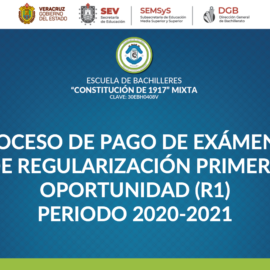 PROCESO DE PAGO DE EXÁMENES DE REGULARIZACIÓN PRIMERA OPORTUNIDAD (R1)PERIODO 2020-2021